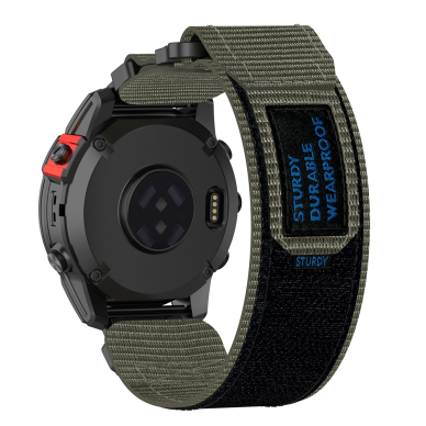 [Užsakomoji prekė] Apyrankė Garmin Fenix 3/3 HR/5X/5X Plus/6X/6X Pro/7X/7X Pro Solar - Techsuit Watchband QuickFit (W057) - Pilkas 1