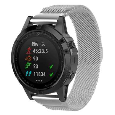 [Užsakomoji prekė] Apyrankė Garmin Fenix 3/3 HR/5X/5X Plus/6X/6X Pro/7X/7X/7X Pro Solar - Techsuit Watchband QuickFit 26mm (W009) - pilkas 1