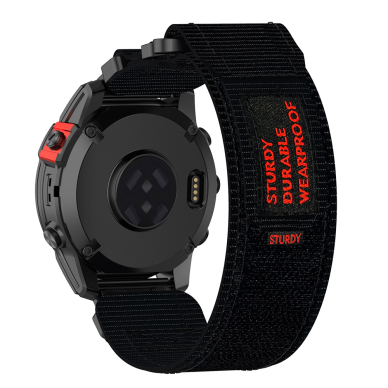 [Užsakomoji prekė] Apyrankė Garmin Fenix 3/3 HR/5X/5X Plus/6X/6X Pro/7X/7X/7X Pro Solar - Techsuit Watchband QuickFit (W057) - Juodas 1