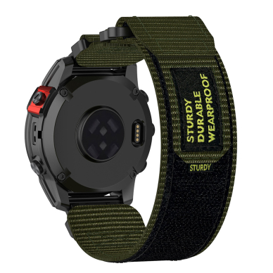 [Užsakomoji prekė] Apyrankė Garmin Fenix 5/5 Plus 6/6 Pro/7/Forerunner 935/945/955/Approach S60/S62 - Techsuit Watchband QuickFit (W057) - Žalias 1