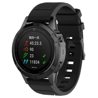 [Užsakomoji prekė] Apyrankė Instinct 2S/2S Solar/Approach S70 42mm/Forerunner 220/230/235/235/630/735 - Techsuit Watchband QuickFit 20mm (W058) - Juodas 1