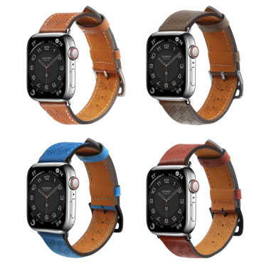 Apyrankė Leather strap for Apple Watch 9, Ultra, SE, 8, 7, 6, 5, 4, 3, 2, 1 (49, 45, 44, 42 mm) Ruda 5