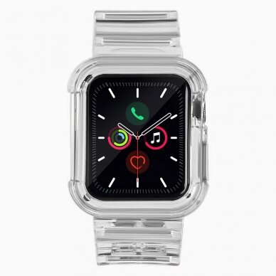 Akcija! Apyrankė Apple Watch 3 38mm / Watch 2 38mm Permatomas - Juodas  1