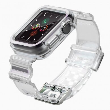 Akcija! Apyrankė Apple Watch 3 38mm / Watch 2 38mm Permatomas - Juodas