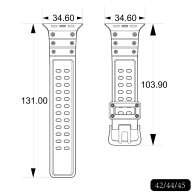 Apyrankė Triple Protection Apple Watch Ultra, SE, 9, 8, 7, 6, 5, 4, 3, 2, 1 (49, 45, 44, 42 mm) Balta 7