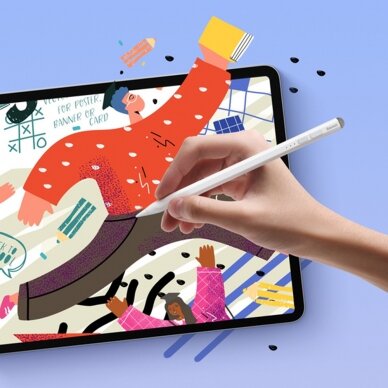 [Užsakomoji prekė] Stylus Pen Apple iPad - Baseus (SXBC060302) - Baltos spalvos 3