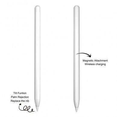 [Užsakomoji prekė] Stylus Pen pentru iPad cu Functia Palm Rejection - Techsuit (M2) - Baltas 1