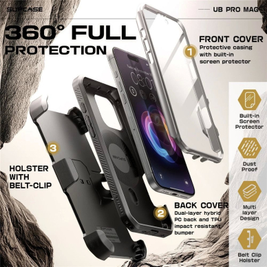 Supcase UB Pro Mag MagSafe  iphone 16 Pro Case - Pilkas 4