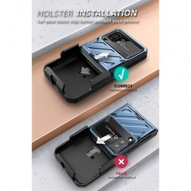 Dėklas Supcase Unicorn Beetle Pro case for Samsung Galaxy Z Flip 4 Mėlynas 2