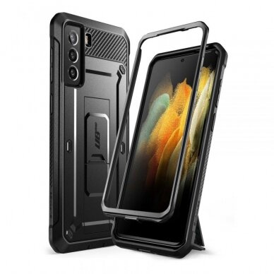 Akcija! Dėklas Supcase Unicorn Beetle Pro Galaxy S21 Juodas CGX0091