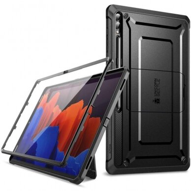 Akcija! Apsauginis dėklas Supcase UNICORN BEETLE PRO GALAXY TAB S8 ULTRA / S9 ULTRA 14.6 Juodas