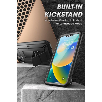 Aukštos kokybės dėklas Supcase UNICORN BEETLE PRO IPHONE 13/14 juodas 4