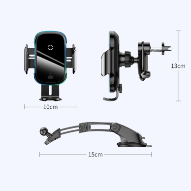 [Užsakomoji prekė] Laikiklis Wireless 15W - Baseus (WXHW03-01) - Juodos spalvos 10