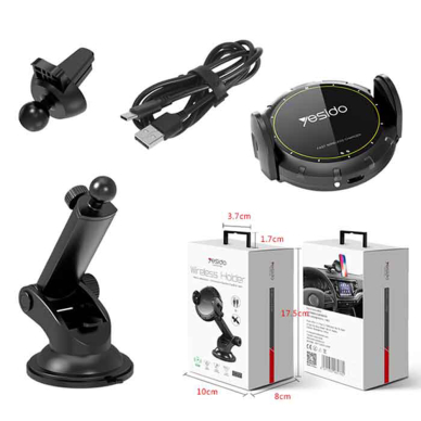 [Užsakomoji prekė] Laikiklis Auto Universal Incarcare Wireless 15W - Yesido Extendable Arm (C77) - Juodas 6