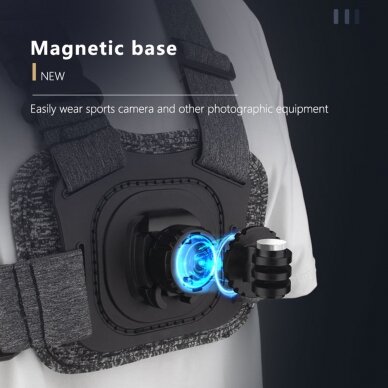 [Užsakomoji prekė] Laikiklis pentru Camera cu Prindere la Piept - Techsuit (JX-002) - Gray 1