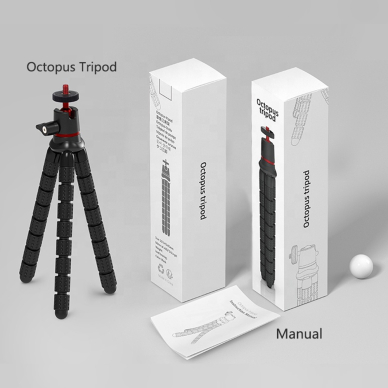 [Užsakomoji prekė] Laikiklis trikojis - Techsuit Octopus Tripod (JX-004) - Juodos spalvos 6