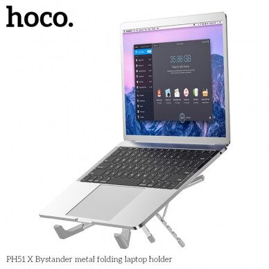 [Užsakomoji prekė] Laikiklis Laptop, max. 15.6" - Hoco X Bystander (PH51) - Sidabrinis 4