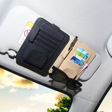 [Užsakomoji prekė] Suport pentru ochelari auto - Techsuit Car Sun Mount Organizer (CO- S1) - Juodas 6