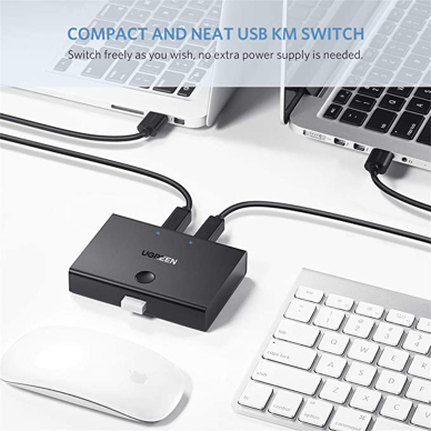 [Užsakomoji prekė] Switcher 2xUSB-B, 480Mbps - Ugreen (30345) - Juodos spalvos 1