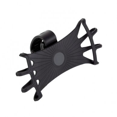 Swivel silicone bike Laikiklisreplaceable head - Juodas