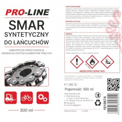 Synthetic chain lubricant PRO-LINE spray 500ml 2