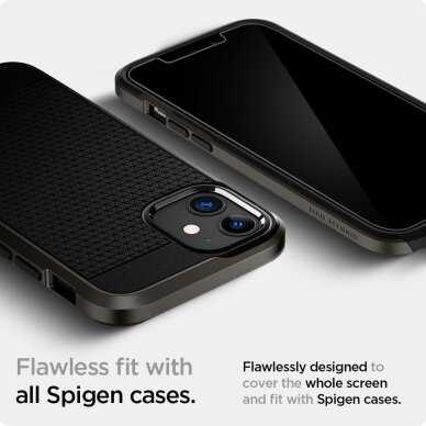 Apsauginis stikliukas Spigen Glass.Tr ”Ez Fit” 2-Pack Iphone 12 Pro / Iphone 12 4