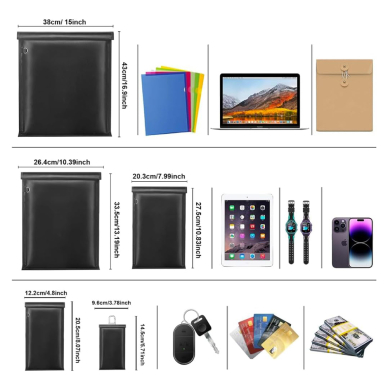 [Užsakomoji prekė] Tablet Sleeve, RFID, 33x26cm - Techsuit (AF4) - Juodas 4