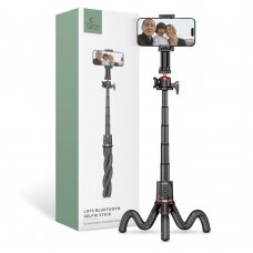 Tech-Protect L07S Bluetooth Asmenukių lazda flexible tripod up to 54cm 360 head - Juodas