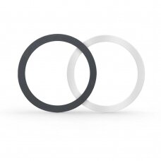 Tech-Protect MagMat MagSafe magnetic ring universal - Juodas / silver (2 pcs.)