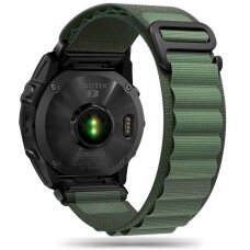 Tech-Protect Nylon Pro Apyrankė Garmin Fenix ​​3 / 5X / 3HR / 5X Plus / 6X / 6X Pro / 7X - tamsiai žalias