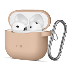 Tech-Protect Silicone Hook Dėklas AirPods 4 - Beige