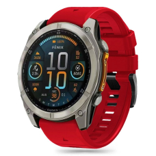 Tech-Protect Silicone Line Apyrankė Garmin Fenix 5 / 6 / 6 Pro / 7 / 8 (47 mm) / E - Raudonas