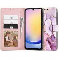 Tech-Protect Wallet Dėklas Samsung Galaxy A25 5G - Rožinis marble