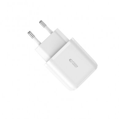 Tech-Protect C20W USB-C PD 20W / USB-A QC 3.0 network Įkroviklis  - baltas 2