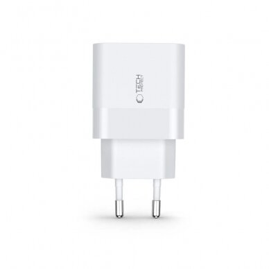 Tech-Protect C30W USB-C PD 30W / USB-A QC 3.0 network Įkroviklis  - baltas 2