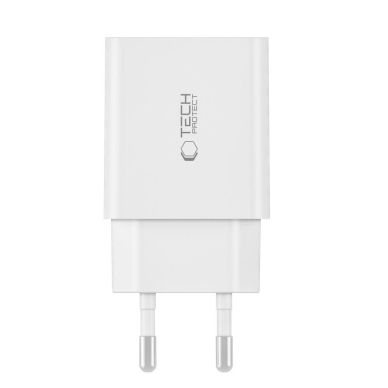 Tech-Protect C35W mains Įkroviklis  2x USB-C PD 35W - baltas 1