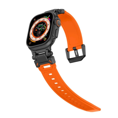 Tech-Protect Delta Pro Apyrankė Apple Watch 4/5/6/7/8/9/SE/Ultra 1/2 (42/44/45/49 mm) - Orange/Black 4