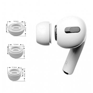 Tech-Protect Ear Tips AirPods Pro 1 / 2 in sizes S / M / L - baltas (3 pcs.) 2