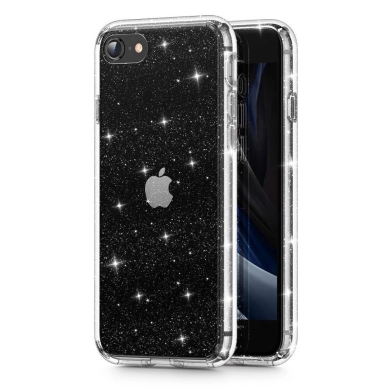 Dėklas Tech-Protect Glitter iPhone 7 / 8 / SE 2020 / 2022 - Skaidrus and silver