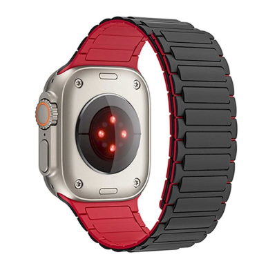 Tech-Protect IconBand Magnetic Apyrankė Apple Watch 4 / 5 / 6 / 7 / 8 / 9 / SE / Ultra 1 / 2 (42/44/45/49 mm) - Juodas/Red 8