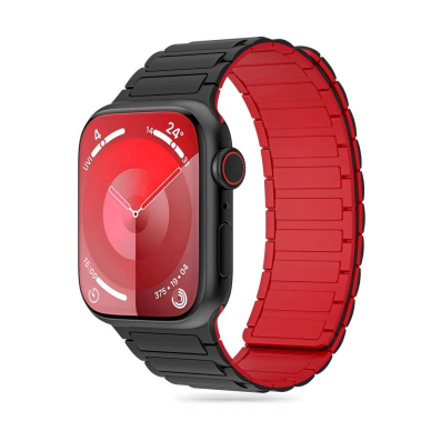 Tech-Protect IconBand Magnetic Apyrankė Apple Watch 4 / 5 / 6 / 7 / 8 / 9 / SE / Ultra 1 / 2 (42/44/45/49 mm) - Juodas/Red