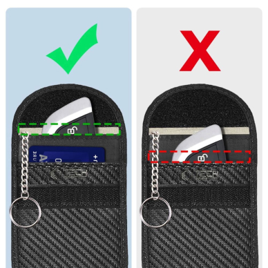 Tech-Protect KLR100 RFID Blocking Car Key Dėklas - Juodas - Carbon 1