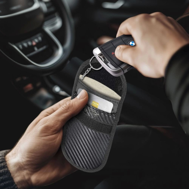 Tech-Protect KLR100 RFID Blocking Car Key Dėklas - Juodas - Carbon 2