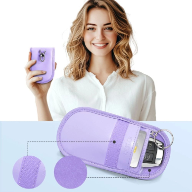 Tech-Protect KLR100 RFID Blocking Car Key Dėklas - Violetinis 3