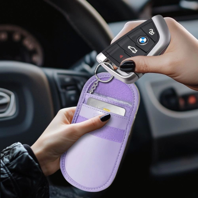 Tech-Protect KLR100 RFID Blocking Car Key Dėklas - Violetinis 4