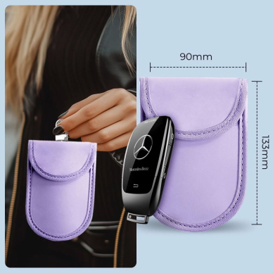 Tech-Protect KLR100 RFID Blocking Car Key Dėklas - Violetinis 5