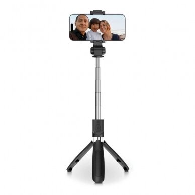 Tech-Protect L01S Bluetooth Asmenukių lazda tripod up to 70cm - Juodas 12