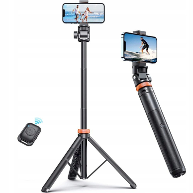 Tech-Protect L03S Bluetooth Asmenukių lazda remote control, tripod up to 148cm 180 head - Juodas 4