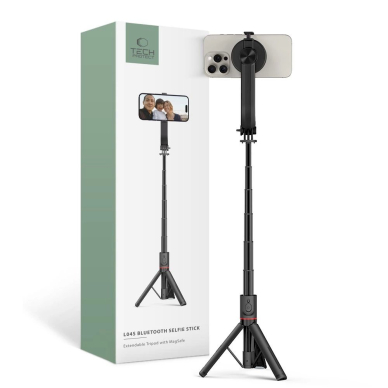 Tech-Protect L04S Bluetooth Asmenukių lazda tripod up to 95cm 360 head - Juodas