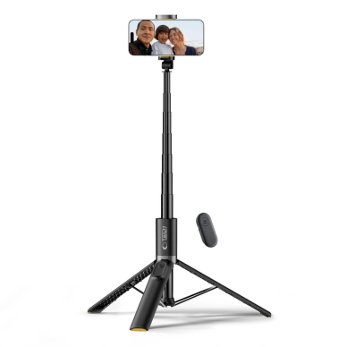 Tech-Protect L08S Bluetooth Asmenukių lazda remote control, tripod up to 141cm - Juodas 8